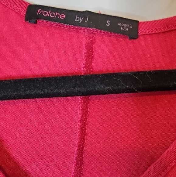 OE. Size small Form Fitting Midi Dress in Dark Pink Red NWT by Fraiche by J - Picture 3 of 6